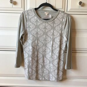 J. Crew Factory Embroidered Top Sz Medium